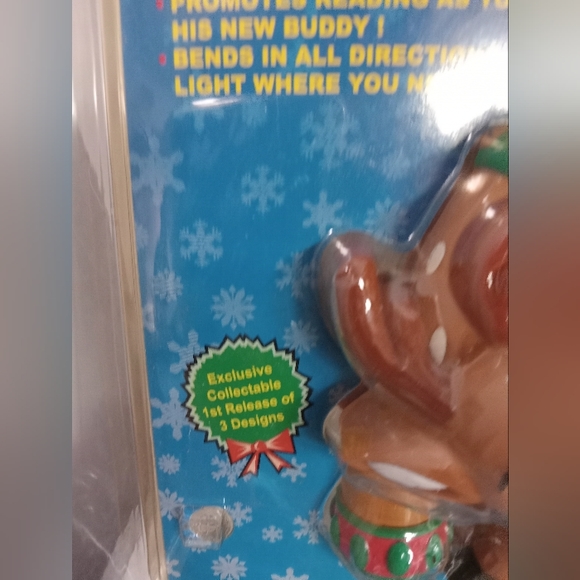 Vtge Holiday Buddies Booklight Reindeer ,Series #1 of 3 Exclusive Designs - Picture 2 of 4